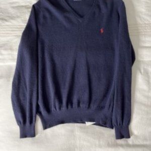 Polo By Ralph Lauren Men's Merino Wool Sweater|Navy|Large